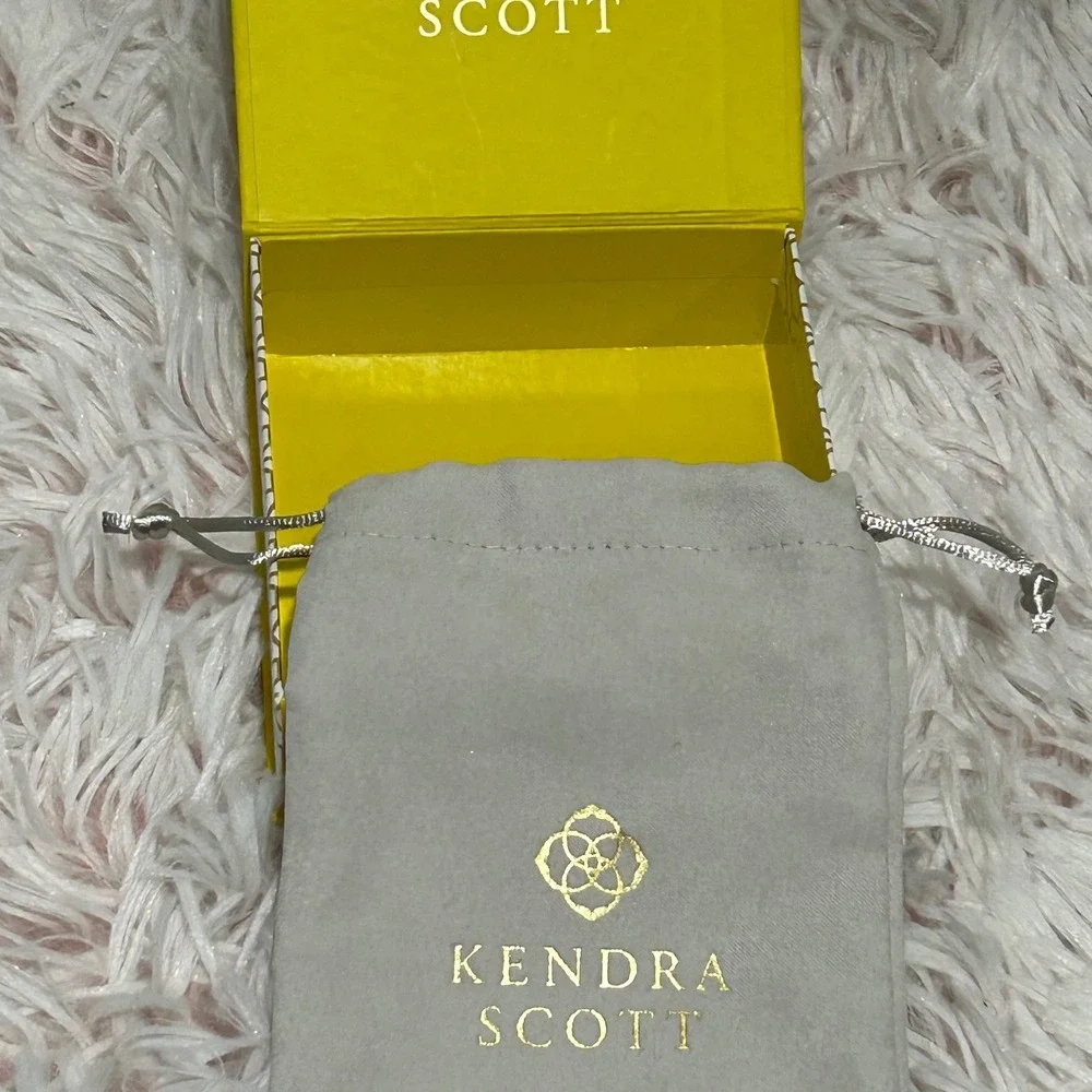 Kendra Scott Jewelry Box Dust Bag Yellow Magnetic Gift Packaging Logo Empty box